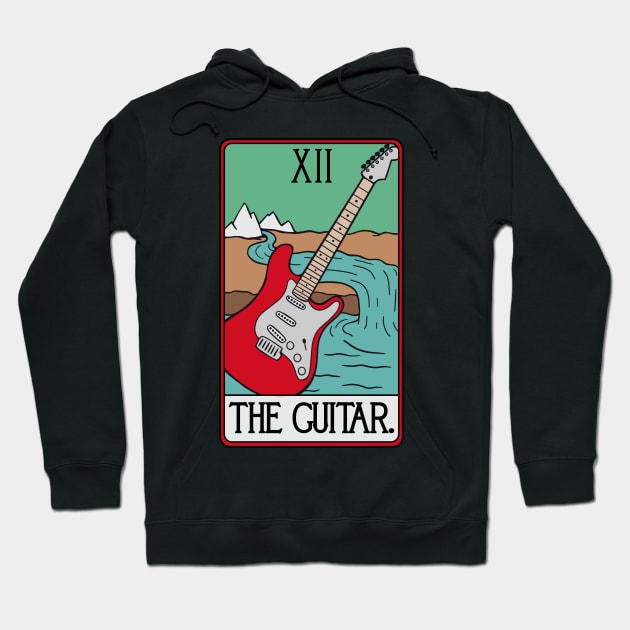 Guitar Tarot Card Funny - Rock and Roll Vintage Jazz Guitarist Hoodie by isstgeschichte